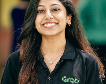 a woman smiling at camera