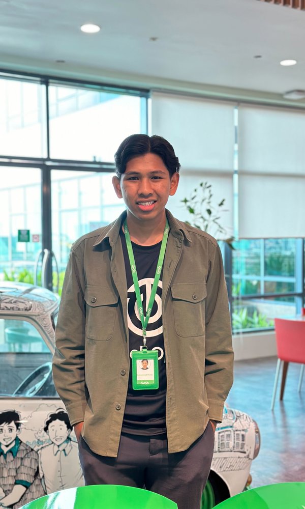a person standing in a room